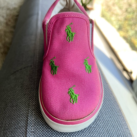 Polo Ralph Lauren toddlers fuchsia slip on size 8 - Picture 6 of 14
